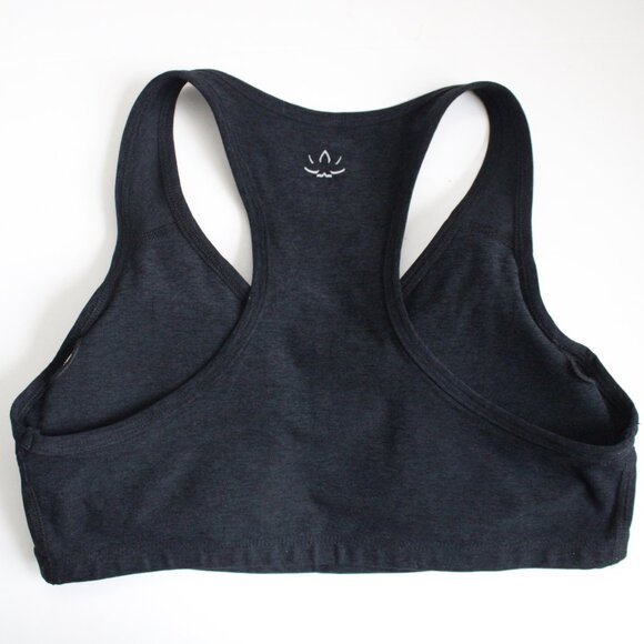 Beyond Yoga Darkest Night Black Spacedye Lift Your Spirits Sports Bra Size XL - Picture 4 of 11